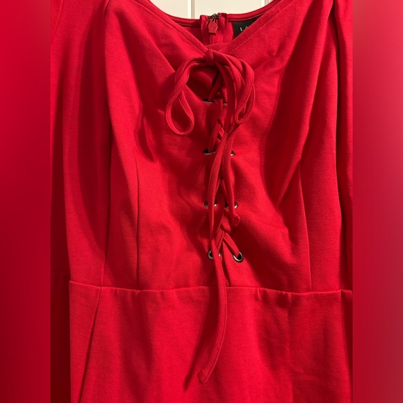 Red Corset Style Dress - Picture 2 of 6